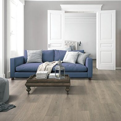 A living room with hardwood flooring