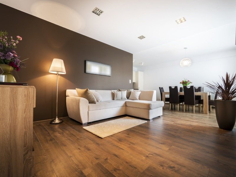 LVT flooring in a living room